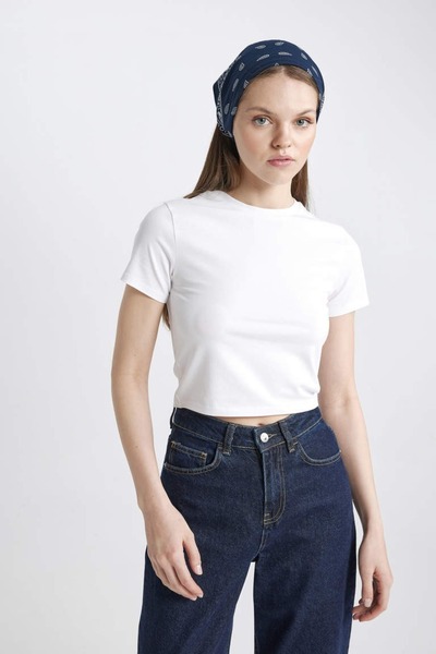 DeFacto Γυναικείο T-shirt Z8790az/wt34 Λευκό