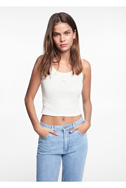 Mango Teen Pamuklu askılı tişört