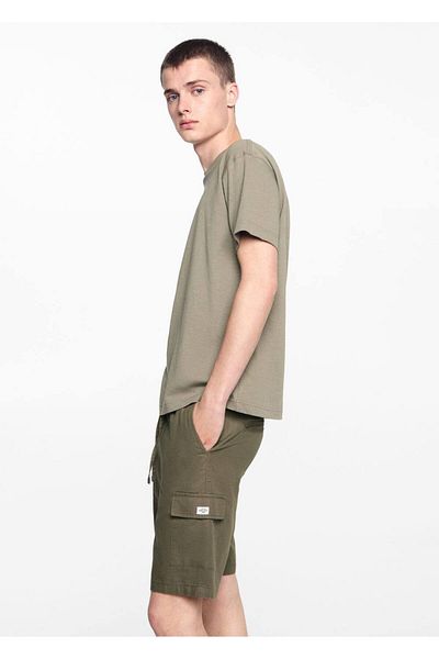 Mango Teen Pantaloni scurți kaki pentru copii