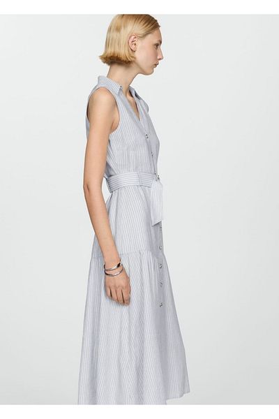 MANGO Woman Rochie cămașă cu centură