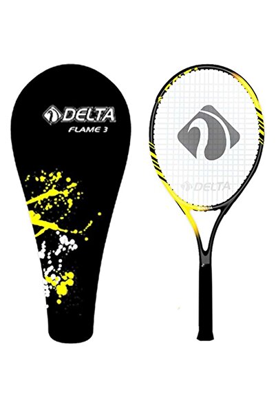 Kocamanlar Ayakkabı Delta Flame İnç 27 Grip L1 Yetişkin Tenis Raketi SARI