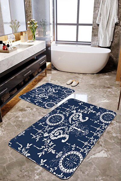 Homiko Set de 2 covorașe de baie mari cu modele moderne