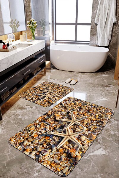 Homiko Digital Štampano Starfish Sa deznom Set od 2 komada velikih prostirki ...