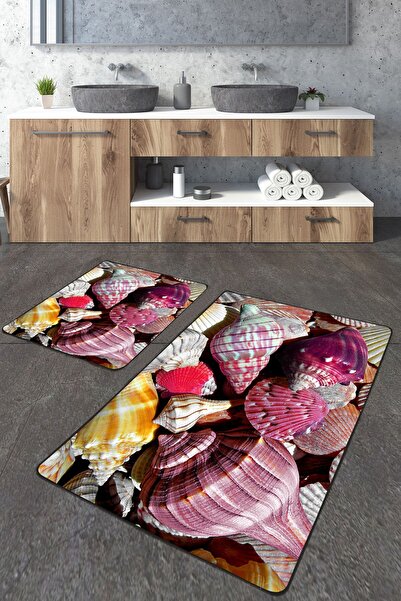 Homiko Set de 2 covorașe de baie mari cu scoici de mare