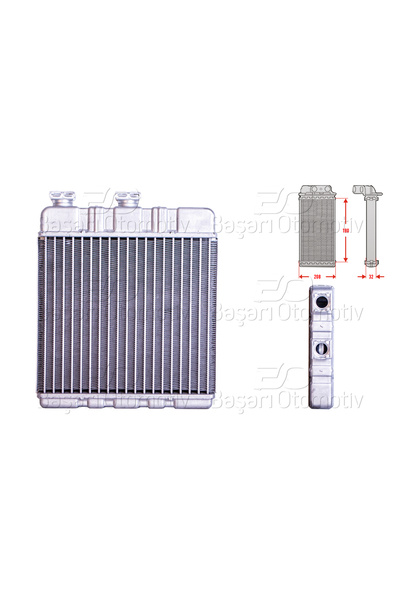 Genel Markalar KALORIFER RADYATORU BRAZING 180X210 MM OPEL ASTRA G 1.6 1.7 TD...