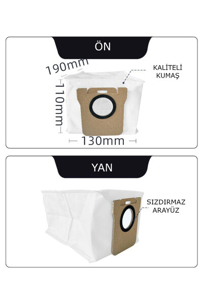 küche&haus XiaomiDreame D10S Plus Bot - Συμβατό αξεσουάρ πλαϊνής βούρτσας και σακούλας σκόνης