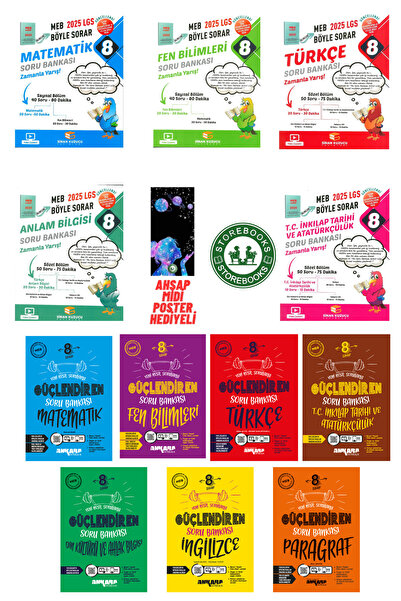 SİNAN KUZUCU YAYINLARI 8.Sınıf Tüm Dersler Soru Bankası ve Ankara Güçlendiren...