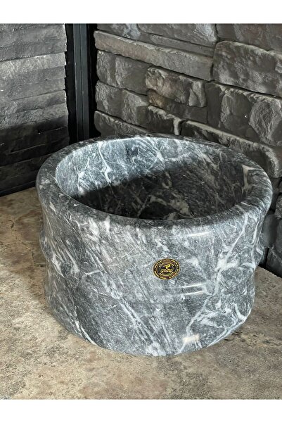 Polen Stone Antrasit Mermer Doğal Taş Kemerli Özel Tasarım Model hamam kurnası