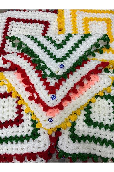yokyokavm Hand Knitted Dowry Box Square Bath Washcloth Bath Loofah 1 Piece