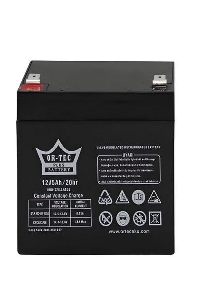 ORTEC 12v 5ah Bakımsız Akü