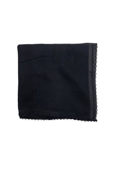 Naz Ipek %100 Pamuklu Siyah Iç Tülbent Iç Başörtüsü Siyah Bez 10 Lu Paket 90x90