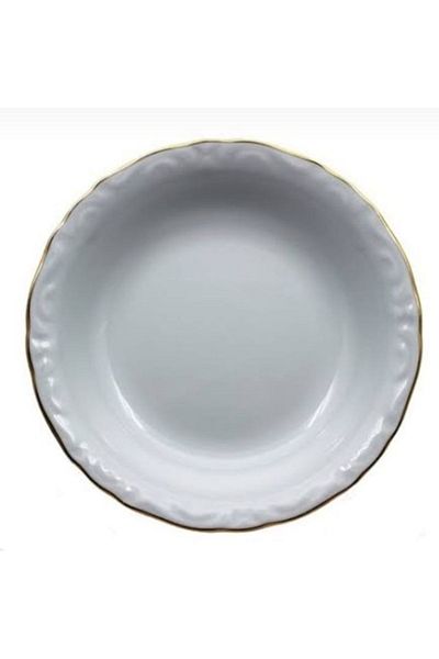 Porland Porcelain Gold Gilded 16 cm 12 Pieces Pit Dinner Plate