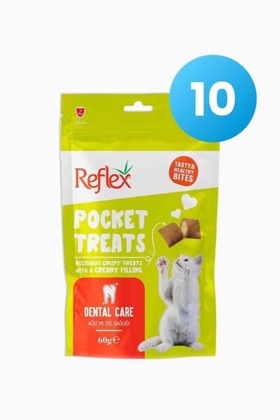 Reflex Pocket Treats Ağız ve Diş Sağlığı Yetişkin Kedi Ödül Maması 60 Gr -10