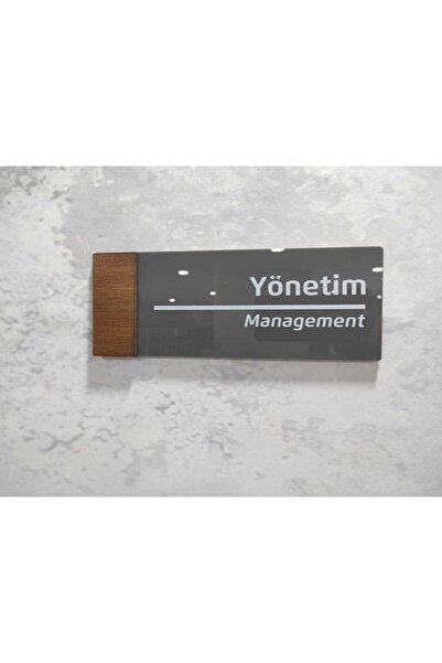 Dekokonsept Wooden Serisi Özelleştirilebilir Ofis Oda Kapı İsimliği Yönlendirme Tabelası