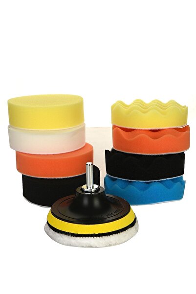 MertTools Pasta Cila Polisaj Sünger Pedi Seti 100mm Oto Parlatma 11 Parça