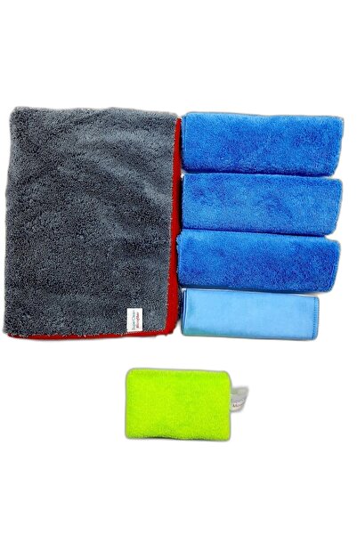 MF SuperClean Mikrofiber Lüks Oto Temizlik Seti Uber Kurulama Cam Bezi 3'lü C...