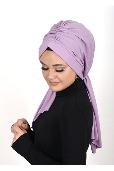 OykumBone Lilac Plain Humor Sandy Fabric Ready Shawl /bone