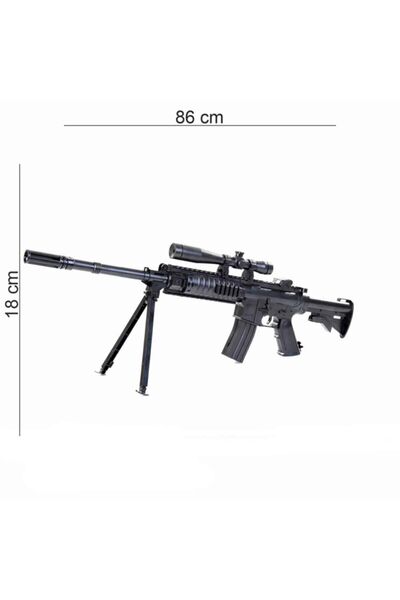 ENES HIRDAVAT Oyuncak Poşetli Lazerli Uzay Dipcikli Boncuk Atan Tüfek+30 Pake...