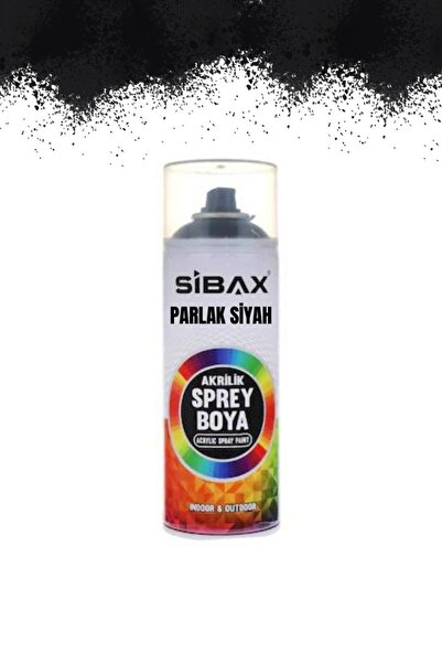 Sibax Akrilik Sprey Boya Parlak Siyah 400 ml