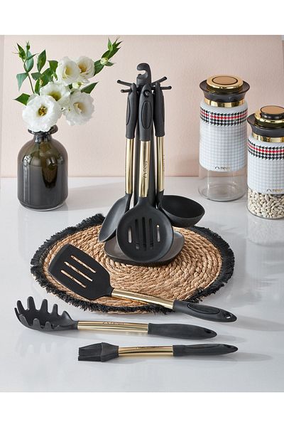 Neva طقم مغرفة من 7 قطع من الذهب المر N3270