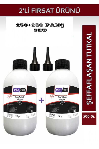 AYMAGNET Point Panç Tutkalı,2 Adet 250 Gr, Şeffaf Yapıştırıcı, Punch Tutkal