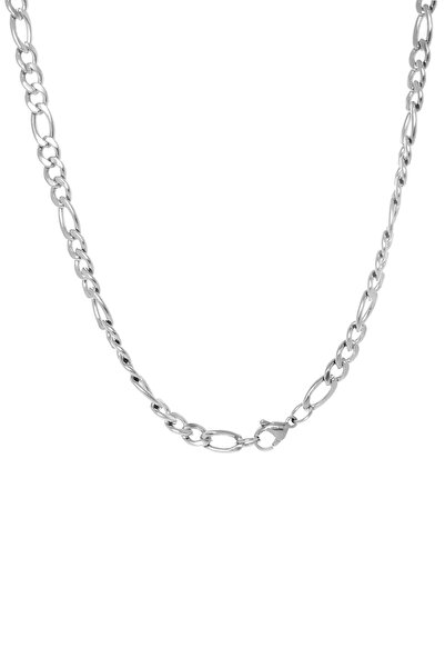 Enesstore Figaro Model Steel Men's Necklace Chain 4 Mm 55 Cm