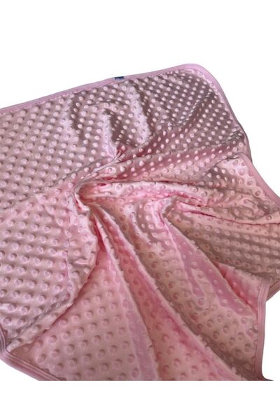 Bombinoo بطانية طفل الحمص بطانية طفل طبقة مزدوجة الوردي