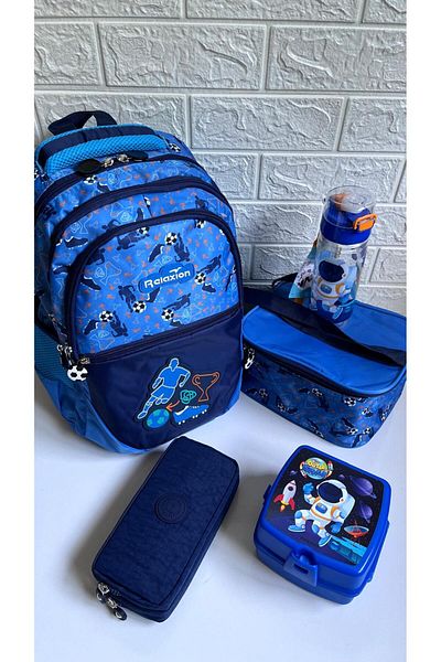RKY SERENITY Relaxion Set of 5 - Figured Backpack and Lunchbag, Pen Holder and Water Bottle, Baby Birth Bag