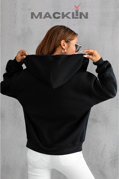 macklin Ανδρικό και γυναικείο μπουφάν Unisex με κουκούλα Basic Cardigan - με φερμουάρ
