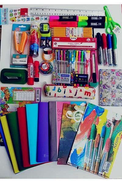 Fatih Stationery Set Primary School Set - Full Set Coloring Book Gift