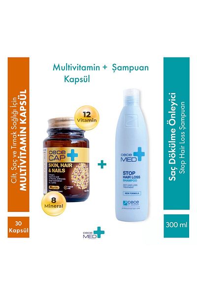 CECEMED 300 Ml Shampoo - Anti-Hair Loss, 30 Capsules Double Code