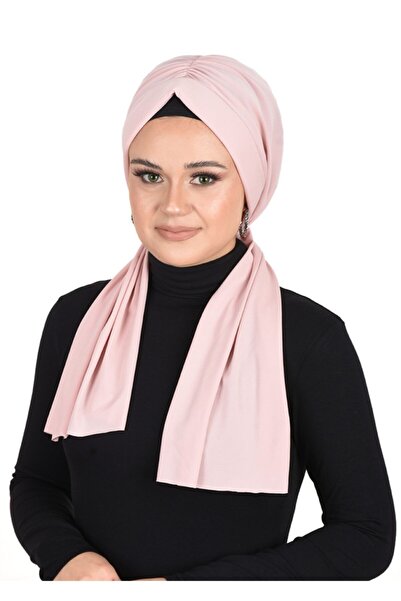 OykumBone Pembe Düz Mizah Sandy Kumaş Hazır Şal /bone