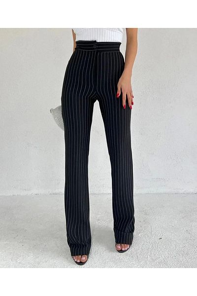 Moda Krash Striped scuba pants