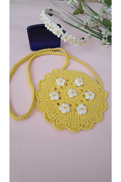 Kadın Girişimciler Atölyesi Geanta Daisy Tricotat Geanta Si Set Coroana Daisy