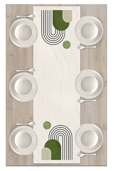 Bertille Home Series 140x40 Cm Digital Printed Minimalist Runner