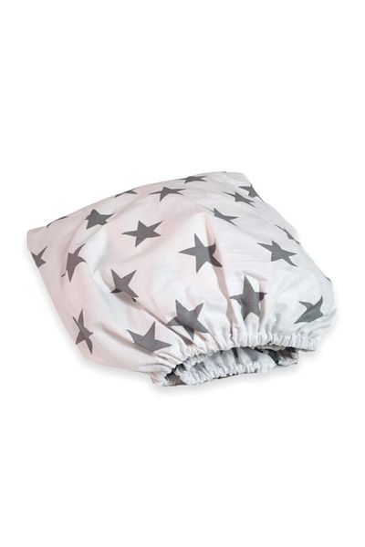 Bebek Özel Παιδικό σεντόνι Grey Big Star 90x190 100% βαμβάκι - Ελαστικό