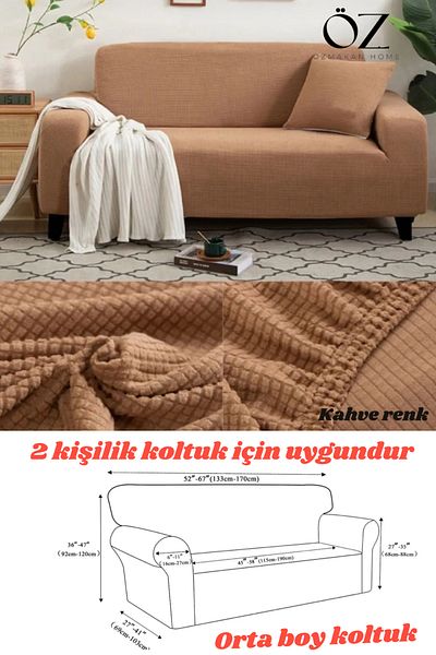 ÖZMAKAN Калъф за двуместна централна седалка, 1 брой