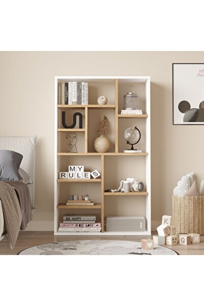 L'occi Concept Forge Kitaplık 124cm Sepet-Beyaz FG1-SW