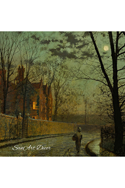 Sanart Vintage Painting with Frame, Oil Painting, Framed Painting, Artistic Decor, Landscape Painting