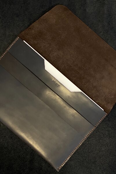 MAT Deri حافظة ماك بوك - 13/13.3/13.6 بوصة متوافقة مع برو والهواء، حقيبة حمل من جلد نوبوك بلون القهوة