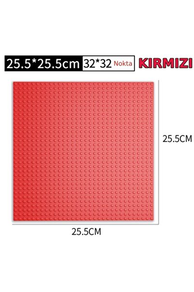 Kuzutoys Le-Go Building Toy Compatible Flexible Floor Red Color 32X32 | 25.5cm