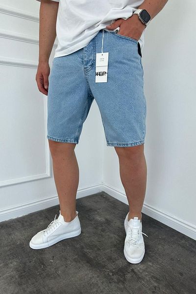 MADZEYMODA Pantaloni scurți de blugi pentru bărbați