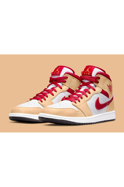 Nike Air Jordan 1 Mid 'Cardinal' Erkek Sneaker