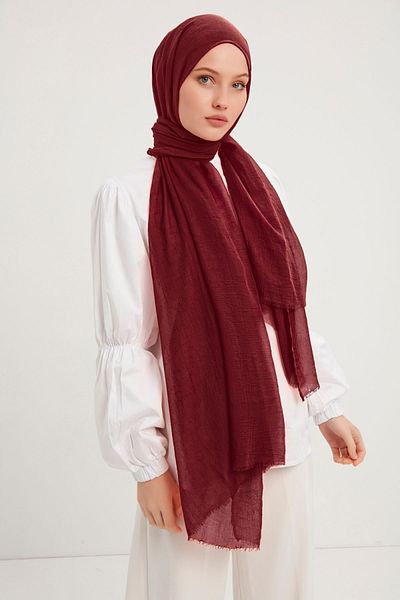 Saless Confort Shawl - Claret Red