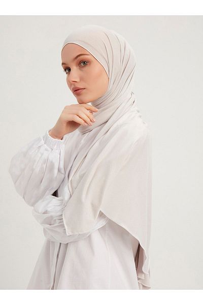 Saless 70x180cm Viscose Combed Shawl - Lycra and Bone