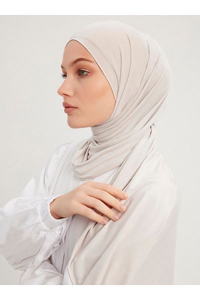 Saless 70x180cm Viscose Combed Shawl - Lycra and Bone