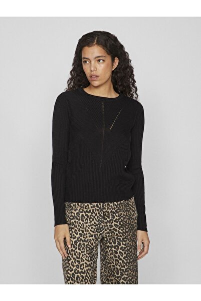 VILA Strickoberteil Geripptes