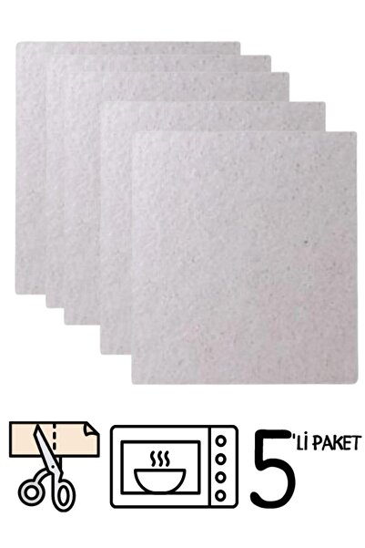 Unichrome 5'li Paket Mikrodalga Fırın Gri Mika Levha Plaka 12 x 12 cm Yedek Parça
