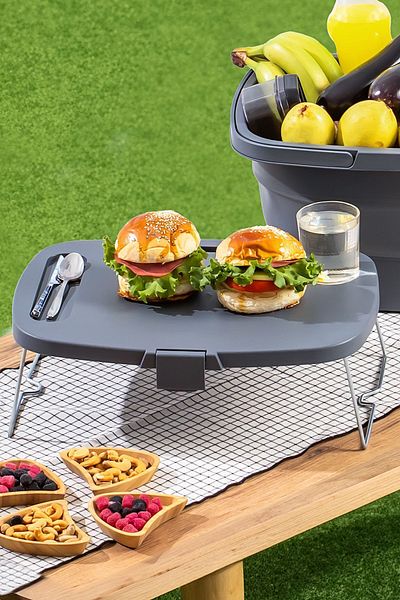 Porsima Folding Picnic Basket - Foldable Storage Box with Silicone - 21 L