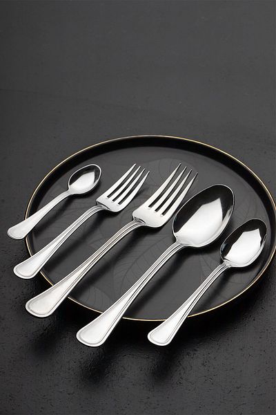 Porsima Etna Lisbon 60 Pieces 12 Person Cutlery Set - Stainless Steel Cutlery Set